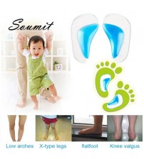 Silicone Gel Children Orthotics Insoles For Kids Baby Flatfoot Orthopedic Corrector Arch Support Pair